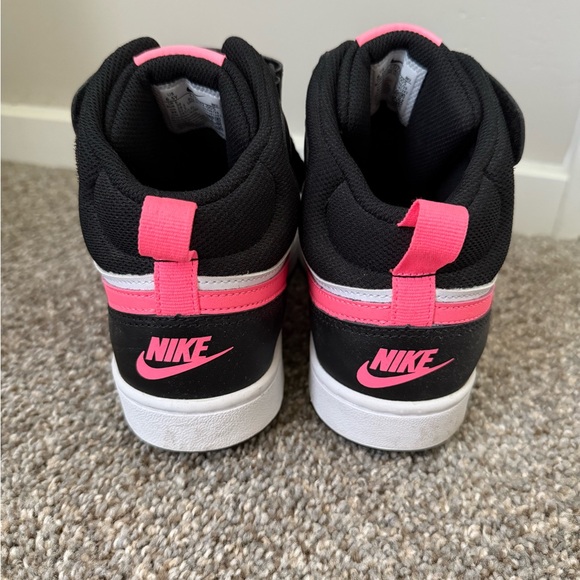 Nike Court Borough black & pink sneakers- youth size 6.5/women size 8-8.5 - Picture 6 of 9